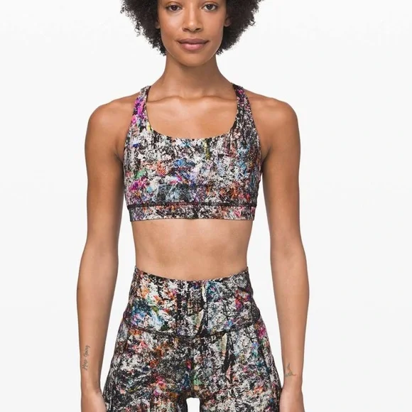 lululemon athletica women’s Energy Bra - Vitalize Multi - Picture 2 of 7